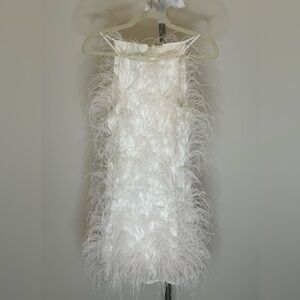 Cult Gaia, Shannon dress, White feathers, Size Small